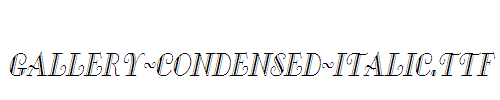 Gallery-Condensed-Italic