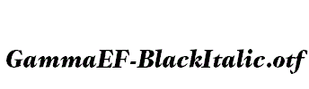 GammaEF-BlackItalic