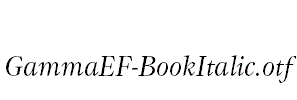 GammaEF-BookItalic