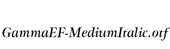 GammaEF-MediumItalic