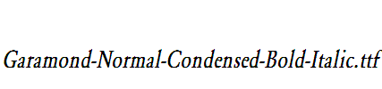 Garamond-Normal-Condensed-Bold-Italic