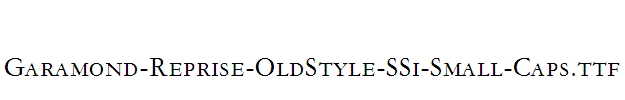 Garamond-Reprise-OldStyle-SSi-Small-Caps