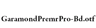 GaramondPremrPro-Bd