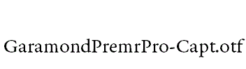 GaramondPremrPro-Capt