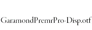 GaramondPremrPro-Disp