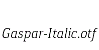 Gaspar-Italic