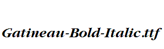 Gatineau-Bold-Italic