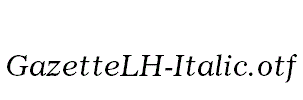 GazetteLH-Italic