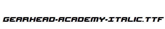 Gearhead-Academy-Italic