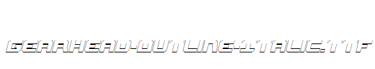 Gearhead-Outline-Italic