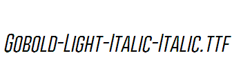 Gobold-Light-Italic-Italic