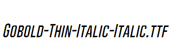 Gobold-Thin-Italic-Italic