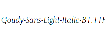 Goudy-Sans-Light-Italic-BT