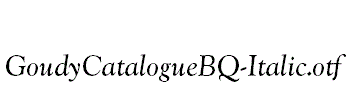 GoudyCatalogueBQ-Italic