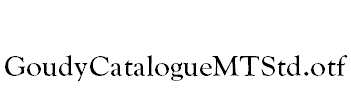 GoudyCatalogueMTStd