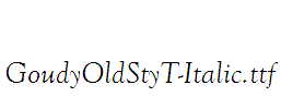 GoudyOldStyT-Italic