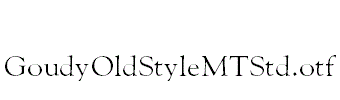 GoudyOldStyleMTStd