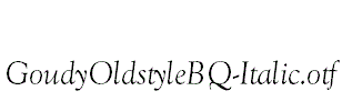 GoudyOldstyleBQ-Italic