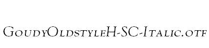 GoudyOldstyleH-SC-Italic