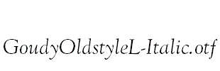 GoudyOldstyleL-Italic