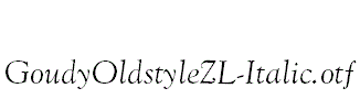 GoudyOldstyleZL-Italic