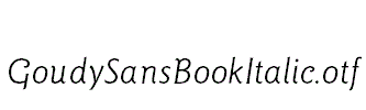 GoudySansBookItalic