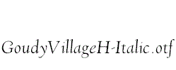 GoudyVillageH-Italic