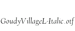 GoudyVillageL-Italic
