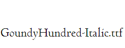 GoundyHundred-Italic