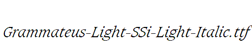 Grammateus-Light-SSi-Light-Italic