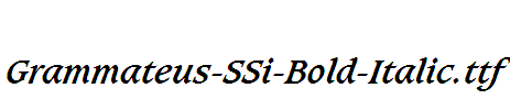 Grammateus-SSi-Bold-Italic