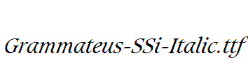 Grammateus-SSi-Italic