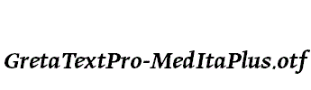 GretaTextPro-MedItaPlus