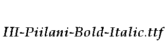 HI-Piilani-Bold-Italic