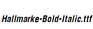 Hallmarke-Bold-Italic