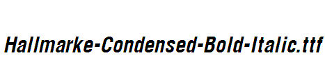 Hallmarke-Condensed-Bold-Italic