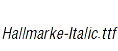 Hallmarke-Italic