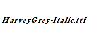 HarveyGrey-Italic