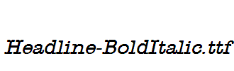 Headline-BoldItalic