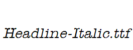 Headline-Italic