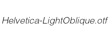 Helvetica-LightOblique