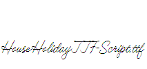 HouseHolidayTTF-Script