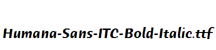 Humana-Sans-ITC-Bold-Italic