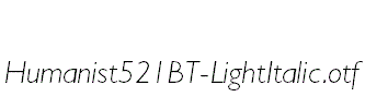 Humanist521BT-LightItalic