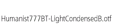 Humanist777BT-LightCondensedB