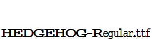 HEDGEHOG-Regular