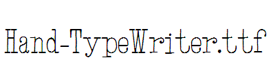 Hand-TypeWriter