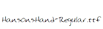HansonsHand-Regular