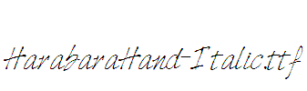 HarabaraHand-Italic