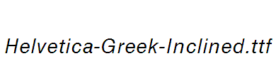 Helvetica-Greek-Inclined